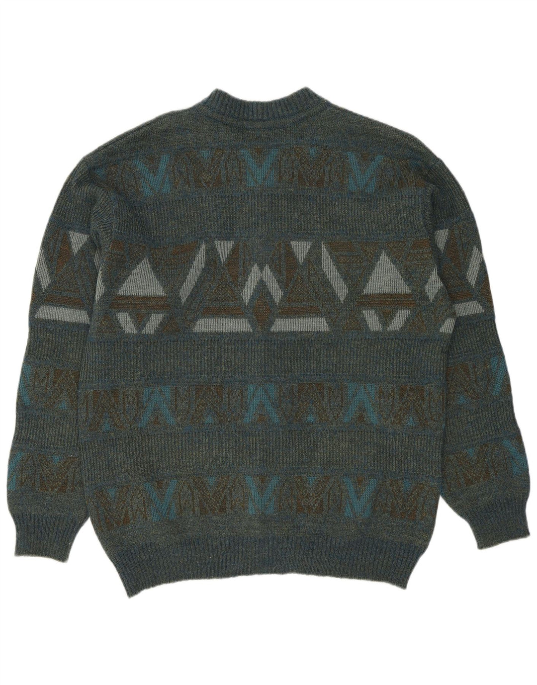 DRALON Herren-Strickjacke, mittelgroß, mehrfarbig, geometrisch, Polyacryl