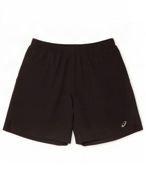 Asics Mens Sport Shorts Small Black Polyester