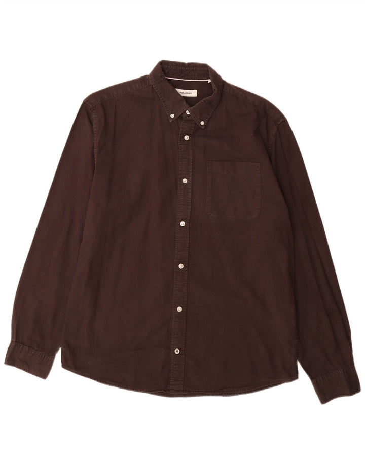 Jack & Jones Herrenhemd XL, braune Baumwolle