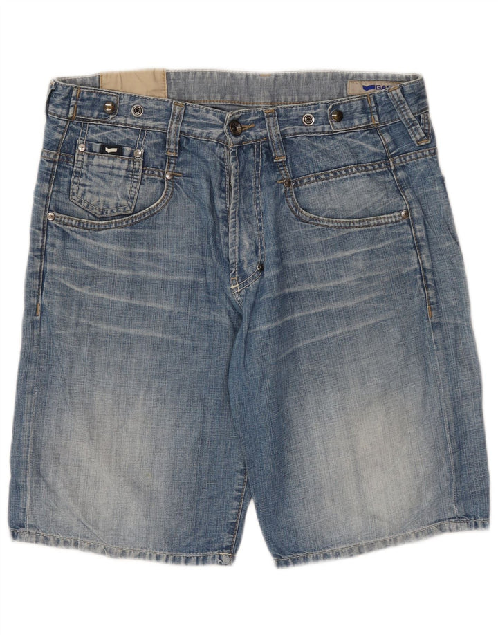 Gas Herren-Jeansshorts, W34, Größe L, Blau, Baumwolle