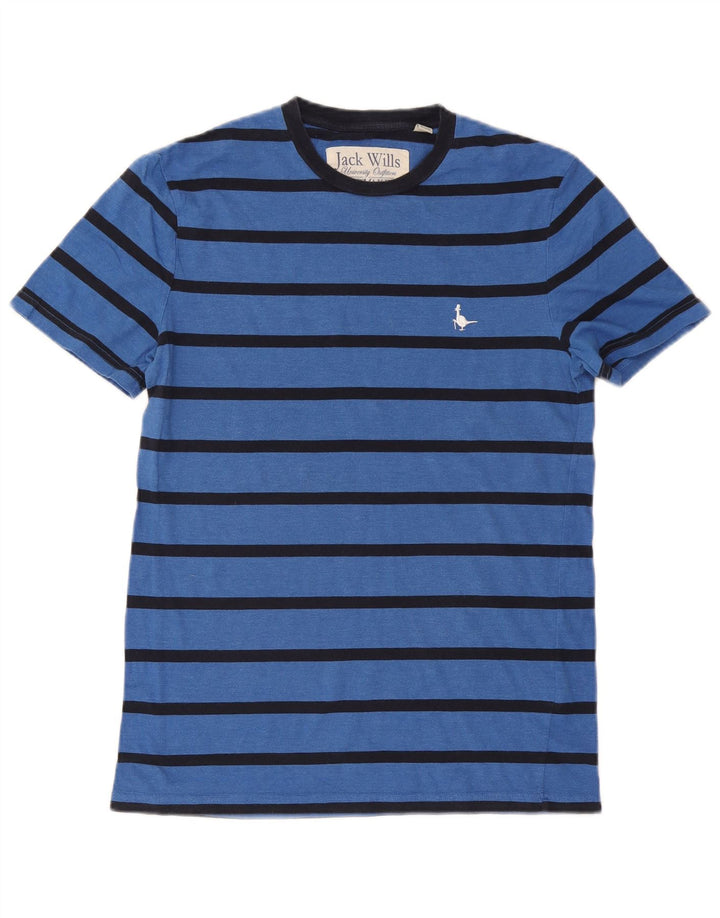 JACK WILLS Herren T-Shirt Top Small Blau gestreift aus Baumwolle
