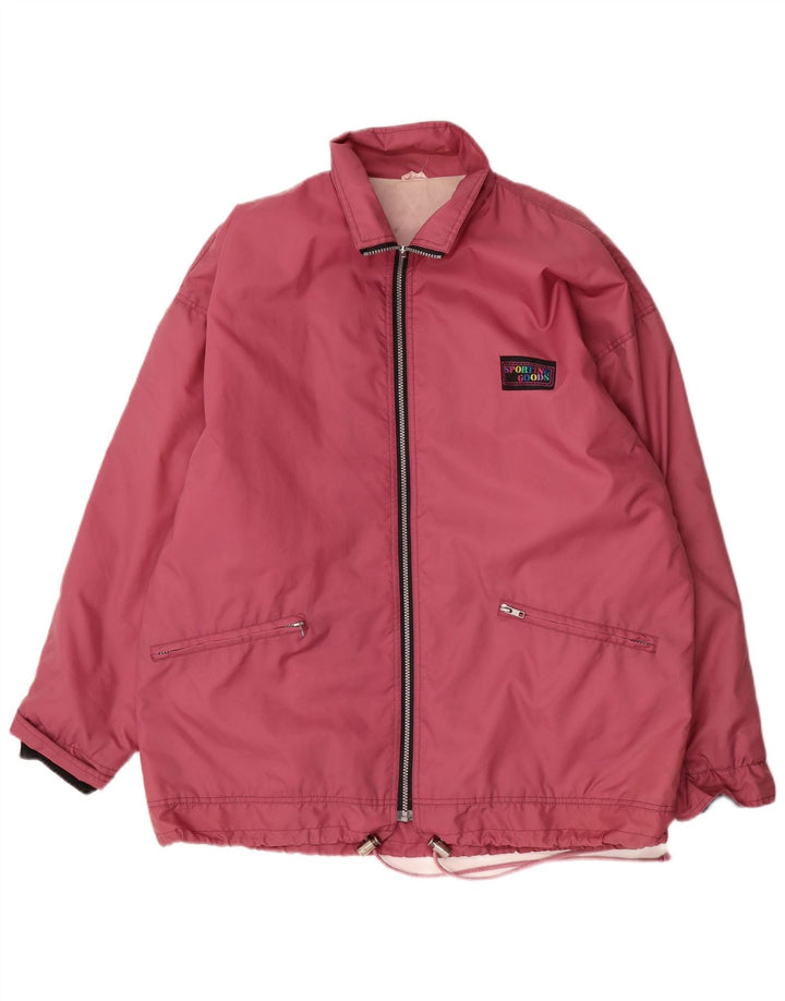 Vintage Herren Windjacke UK 42 XL Rosa Polyamid
