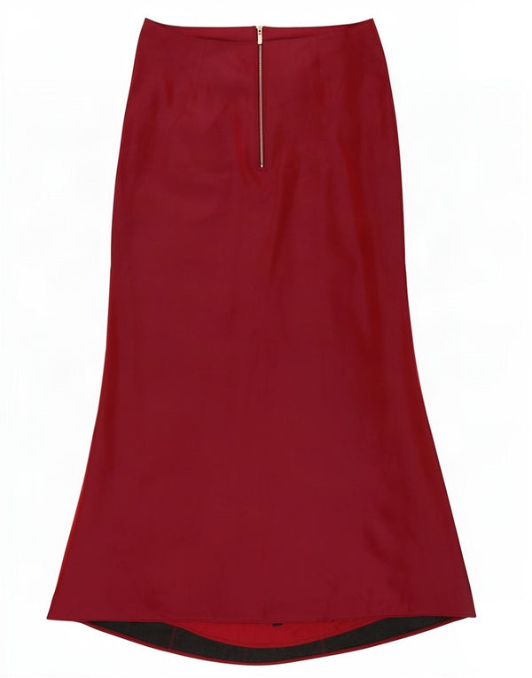 Debut Damen Meerjungfrauenrock UK 12 Medium W30 Burgunderrotes Acetat