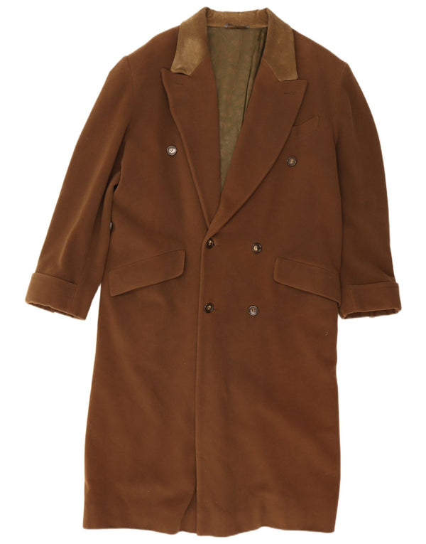 Byblos Zweireihiger Herrenmantel IT 52 XL aus brauner Wolle