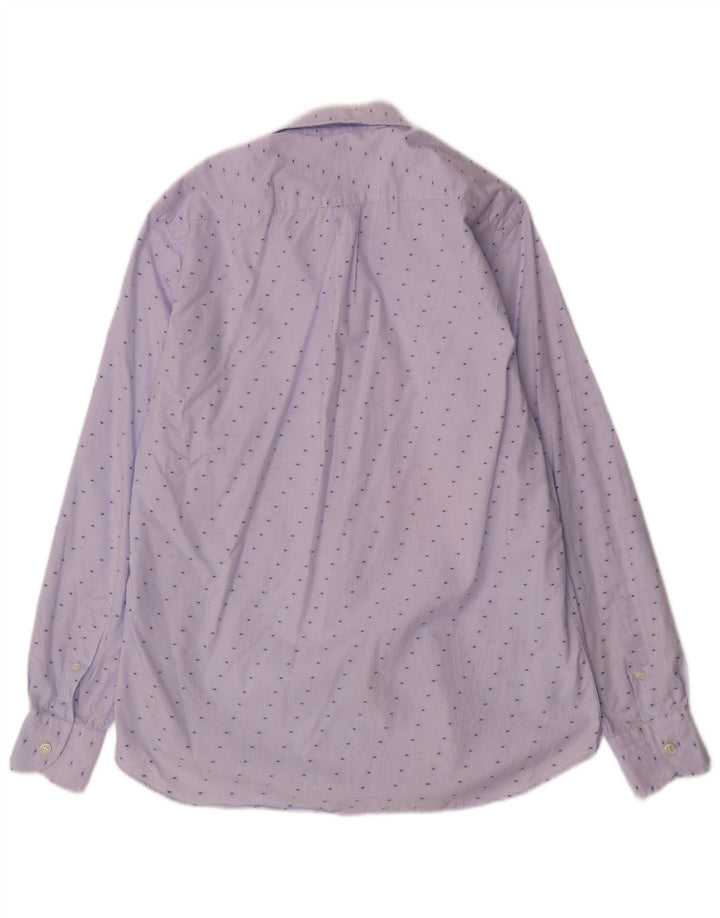Harmont & Blaine Herrenhemd aus mittelblau gepunkteter Baumwolle