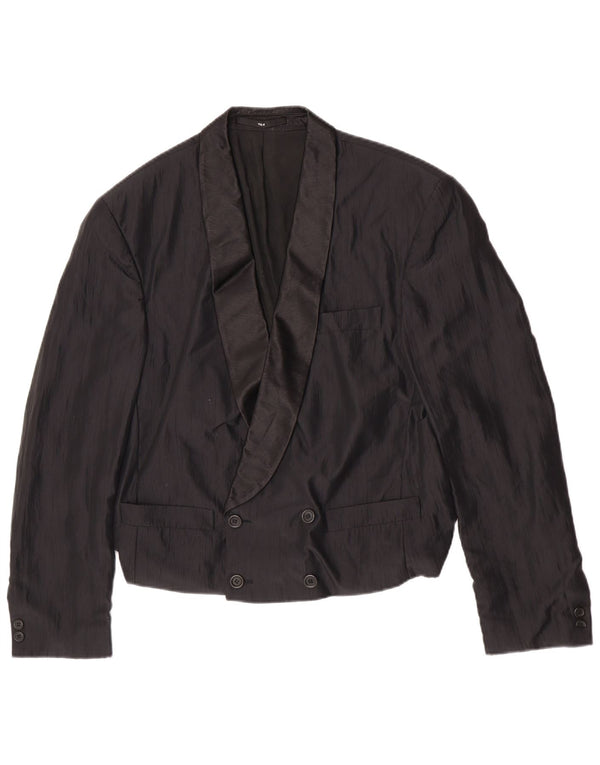 Studio Coletti Herren Zweireiher Blazer Jacke UK 38 Medium Schwarz