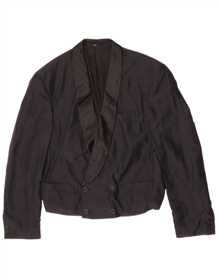 Studio Coletti Herren Zweireiher Blazer Jacke UK 38 Medium Schwarz