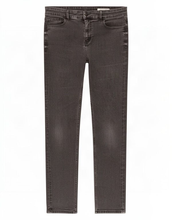 Marks & Spencer Damen Straight Jeans UK 14 Large W32 L30 Schwarze Baumwolle