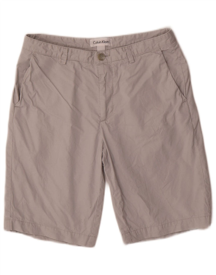 Calvin Klein Herren Chinoshorts W30 mittelgraue Baumwolle