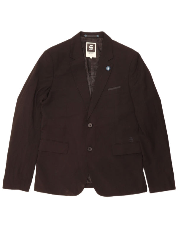 G-Star Herren 2-Knopf-Blazerjacke IT 52 XL Schwarz Polyester