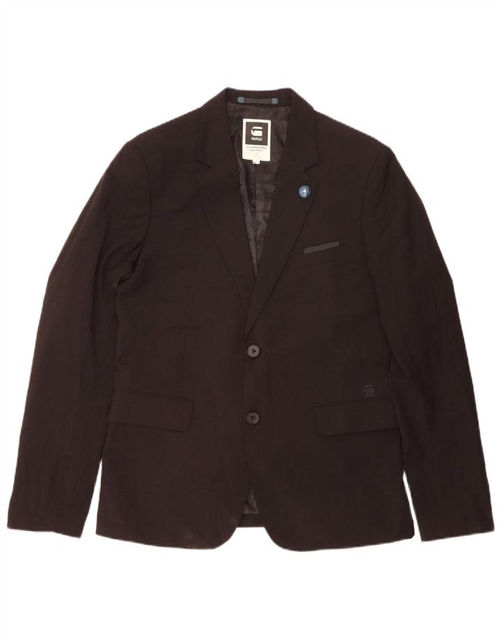 G-Star Herren 2-Knopf-Blazerjacke IT 52 XL Schwarz Polyester