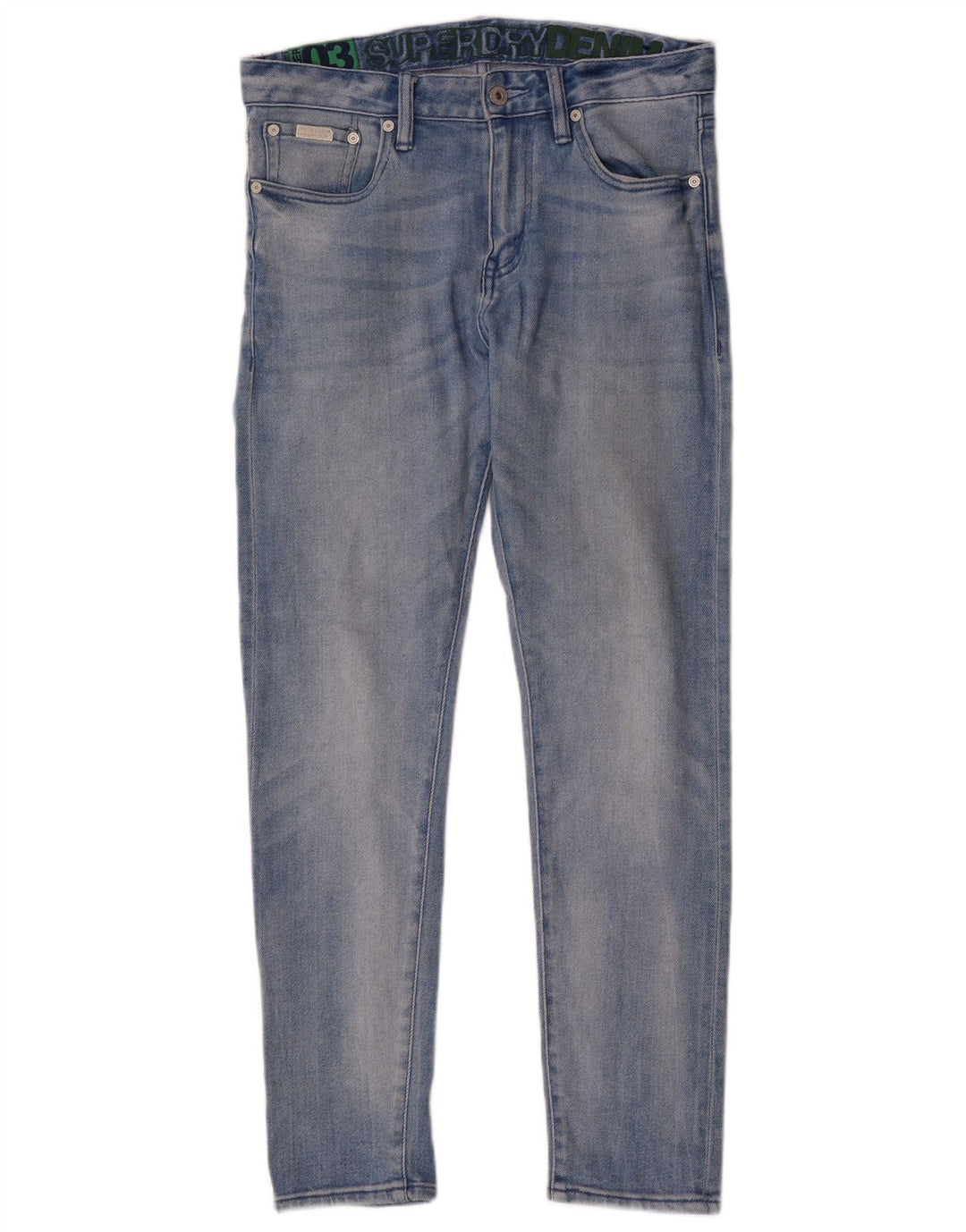 Superdry Herren Slim Jeans W30 L30 Blaue Baumwolle