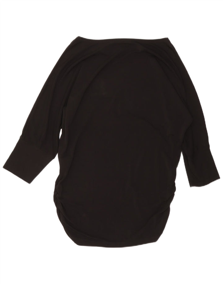 DKNY Damen Fledermaus-Tunikakleid UK 16 Large Schwarz Viskose