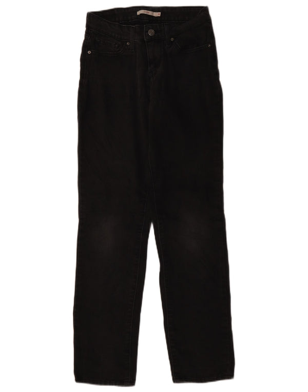 Levi's Damen 712 Slim Jeans W26 L29 Schwarze Baumwolle