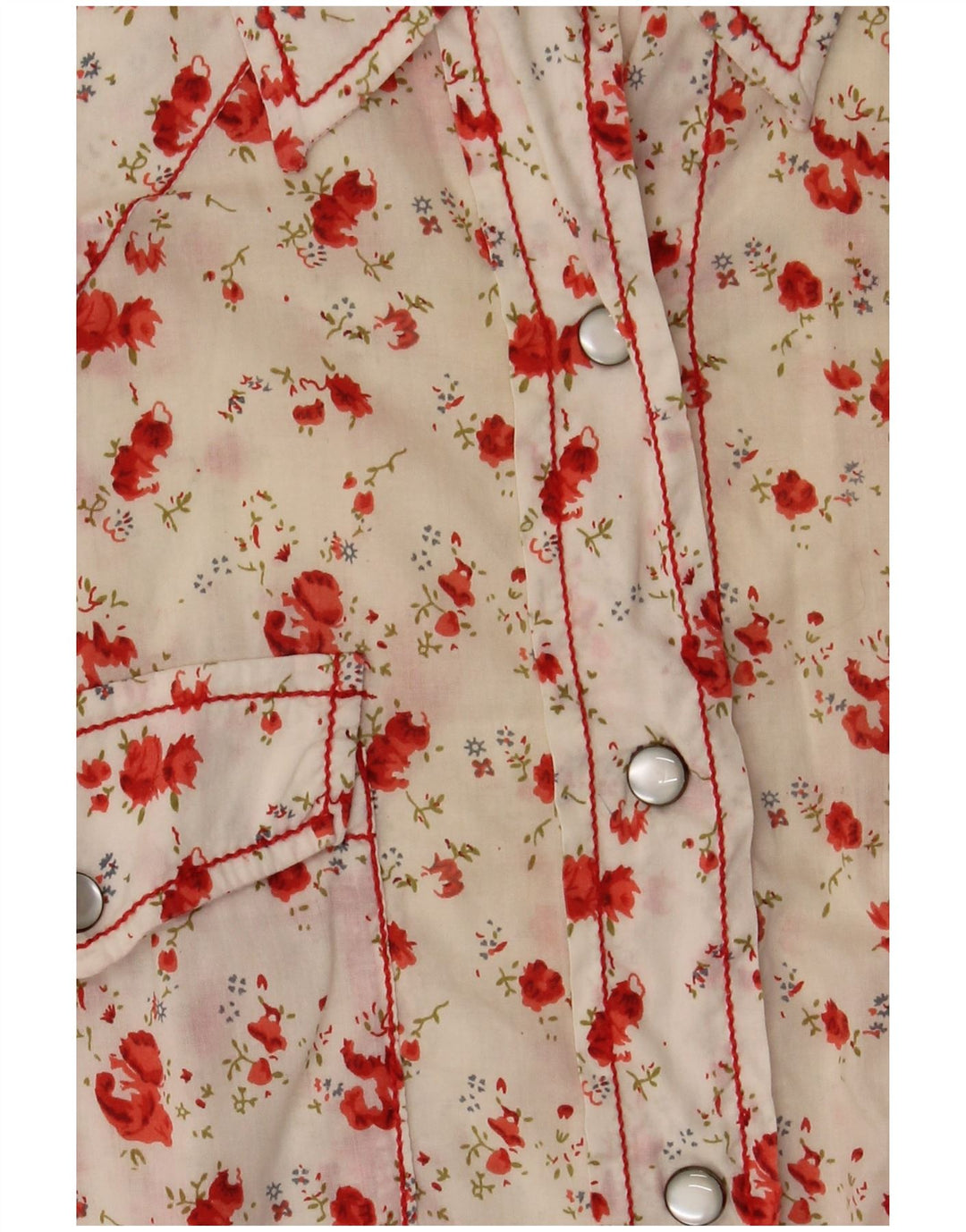 Marlboro Classics Damen-Hemdbluse mit regulärer Passform, UK 14, Mittelweiß mit Blumenmuster