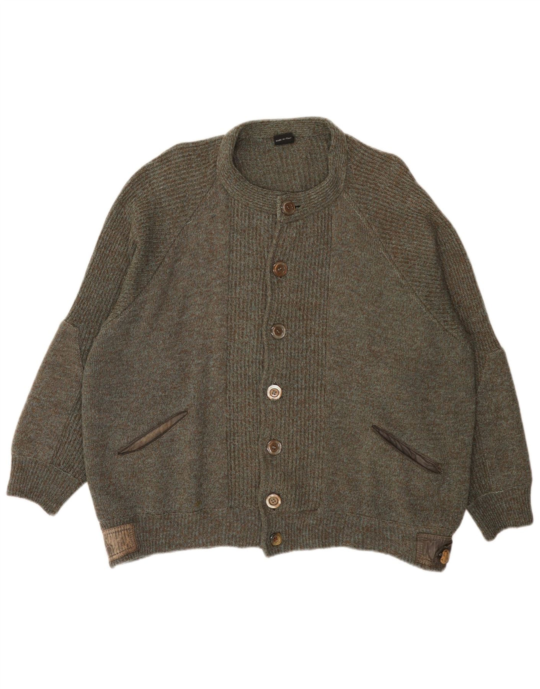 Vintage Herren Cardigan Pullover 2XL Khaki