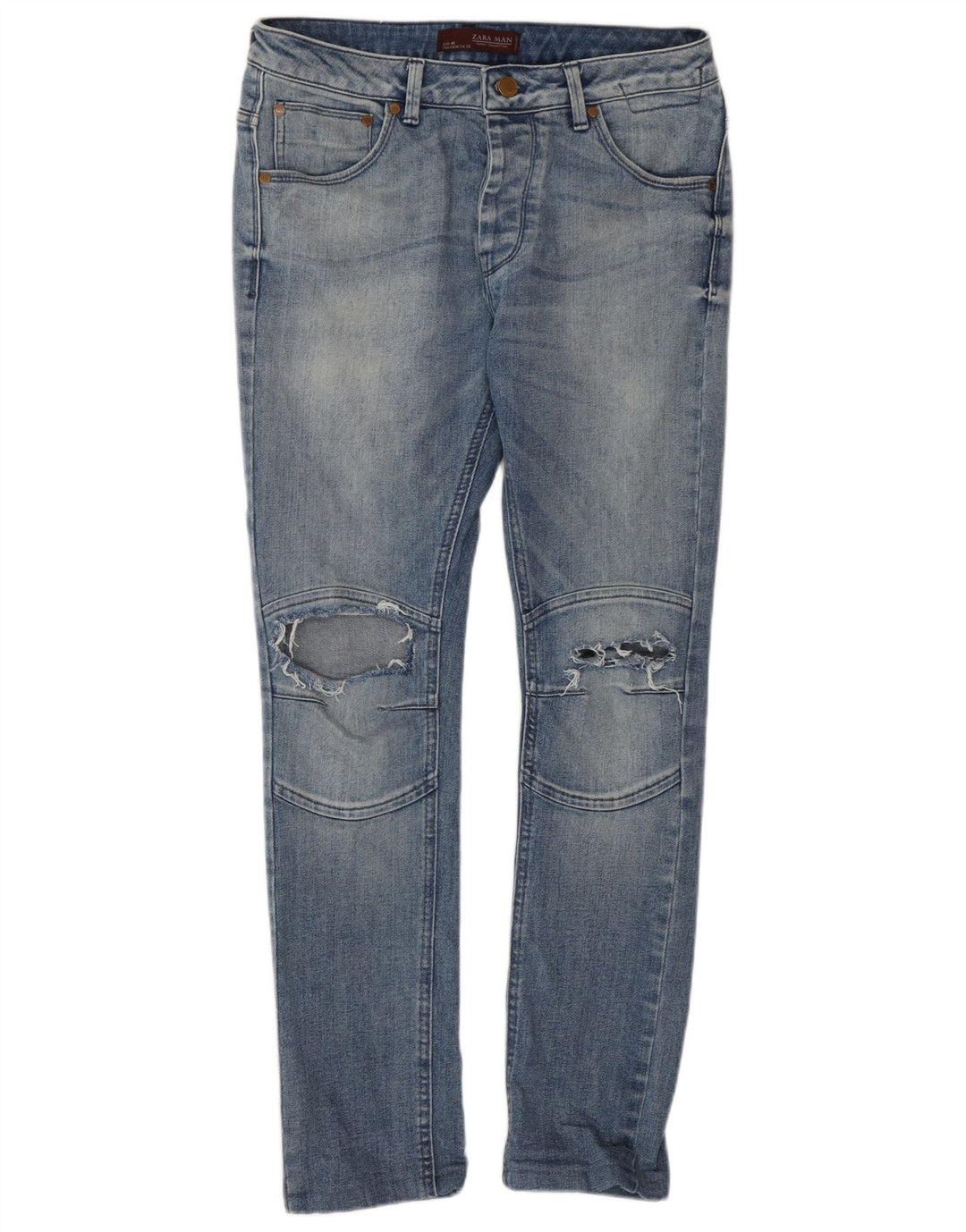 Zara Herren Skinny Jeans EU 40 Medium W31 L28 Blau
