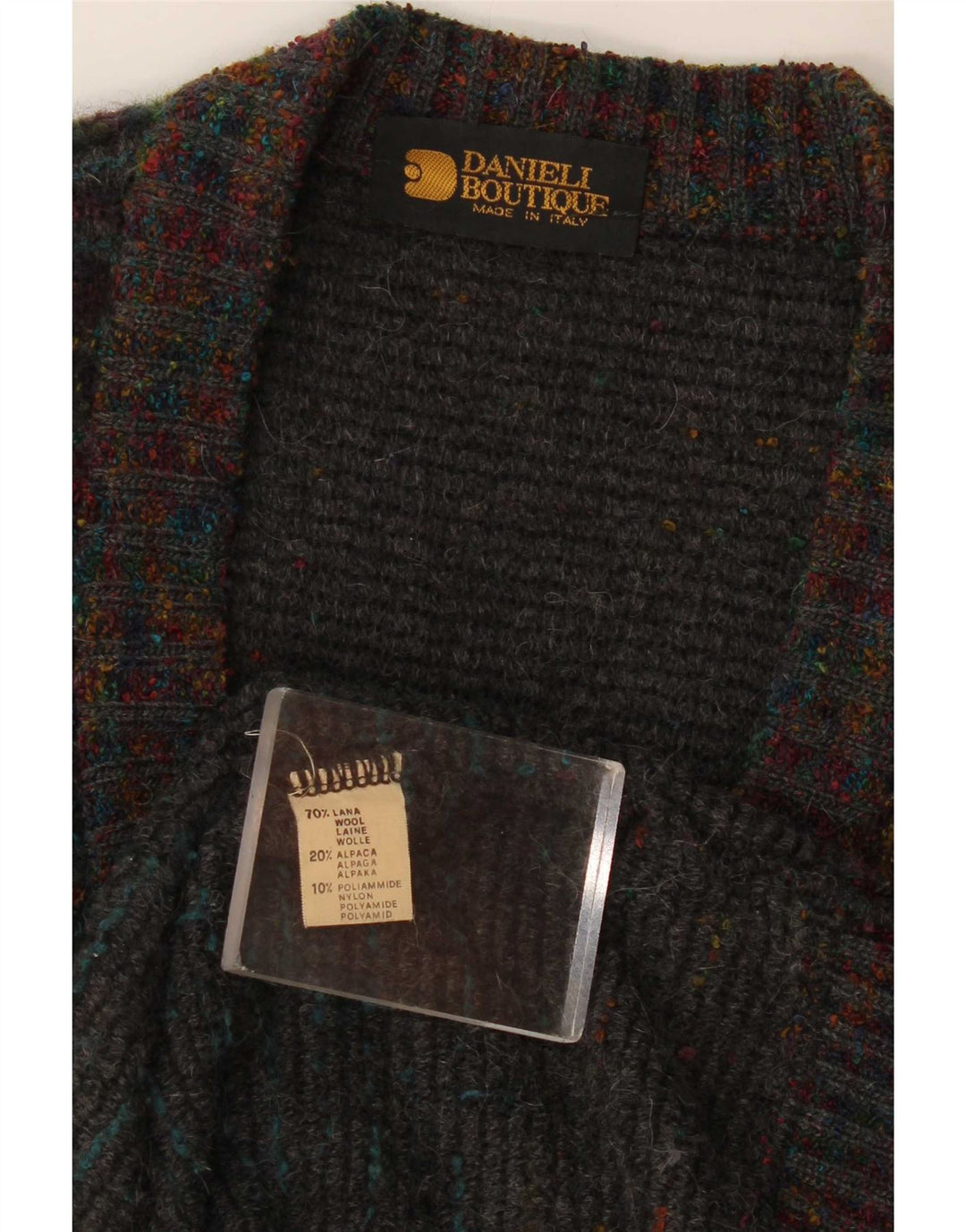 Vintage Herren Cardigan Pullover groß mehrfarbig geometrisch