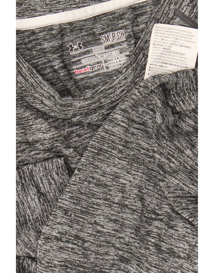 Under Armour Herren Heat Gear T-Shirt-Oberteil, klein, grau geflecktes Polyester