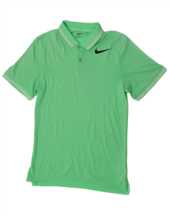 Nike Herren-Poloshirt, klein, grün, Polyester, Sport