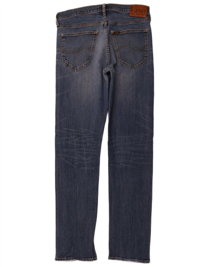 Lee Herren Daren Straight Jeans W32 L34 Blaue Baumwolle