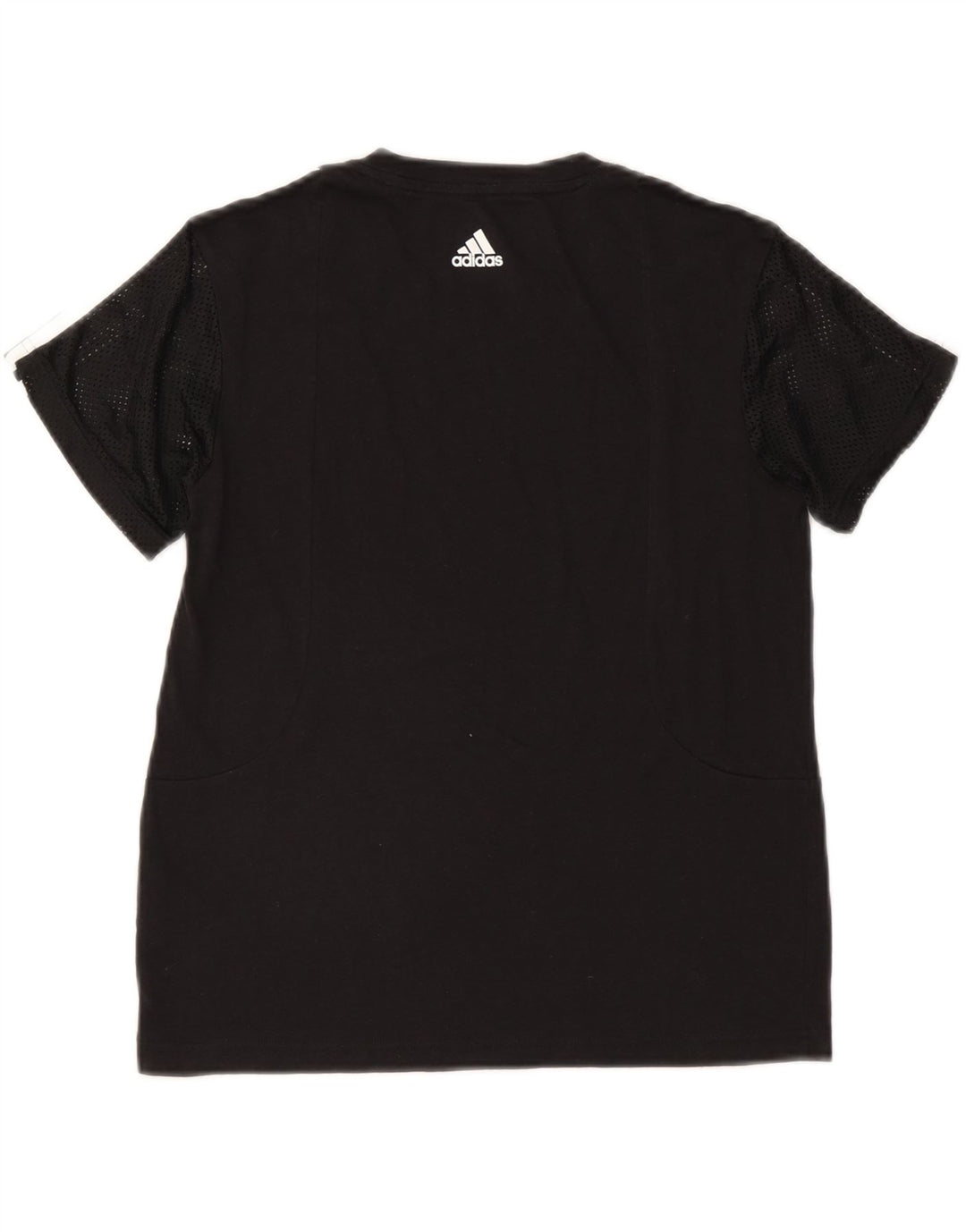 Adidas Damen T-Shirt Top UK 8/10 Small Schwarz Polyester