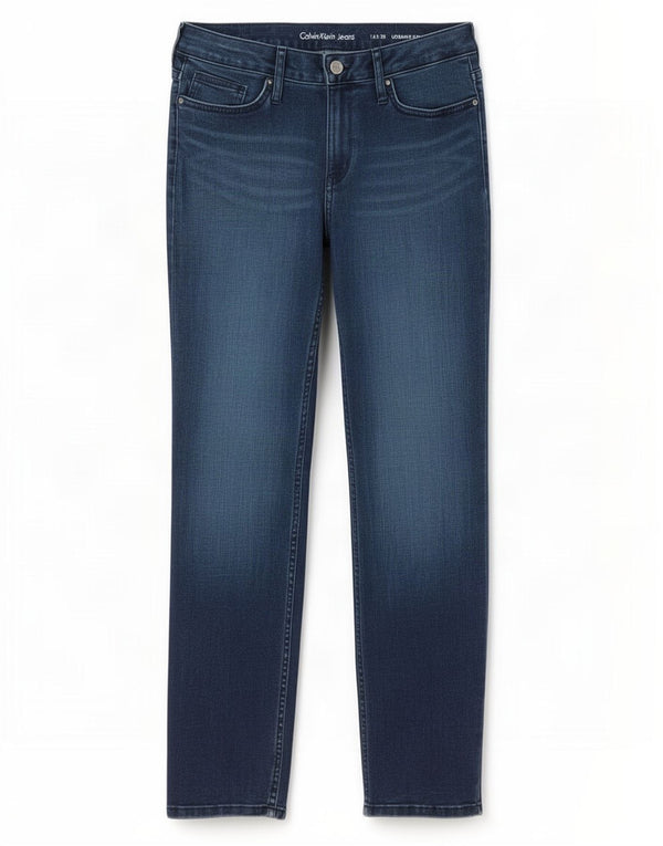 Calvin Klein Damen Ultimate Skinny Jeans US 12 Large W30 L30 Marineblau