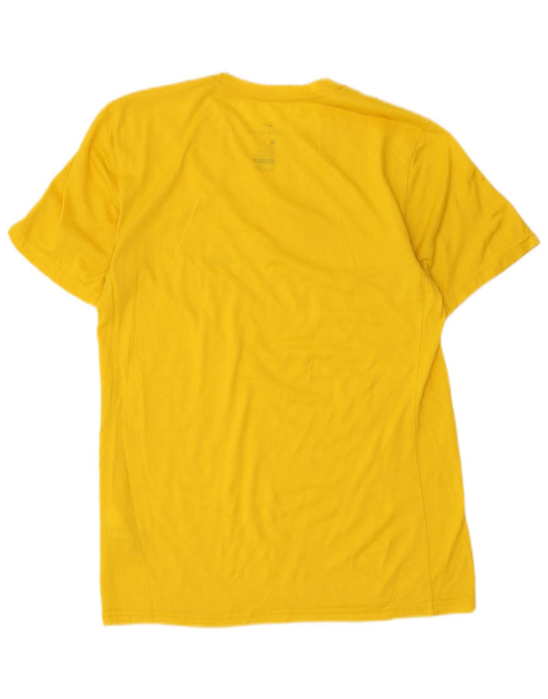 Nike Mens Dri Fit T-Shirt Top Small Yellow Polyester