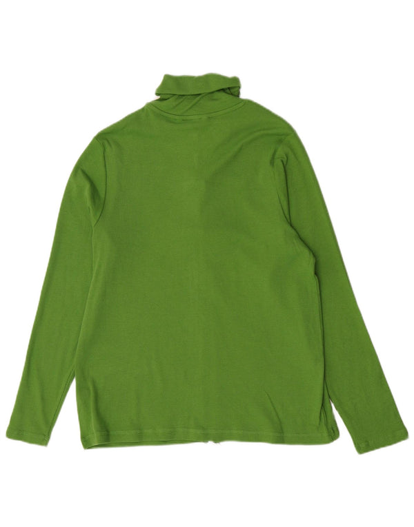 Marks & Spencer Damen-Blusenoberteil mit durchgehendem Reißverschluss, UK 18, XL, grüne Baumwolle