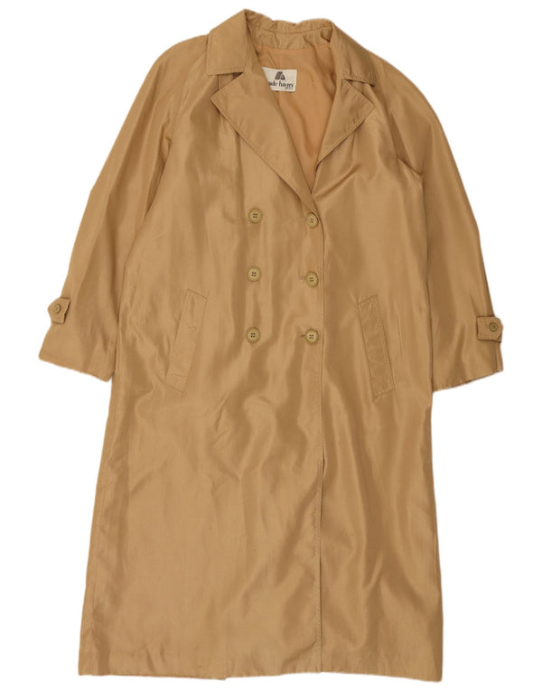 Claude Havrey Damen Zweireihiger Trenchcoat UK 14 Mittelbeige