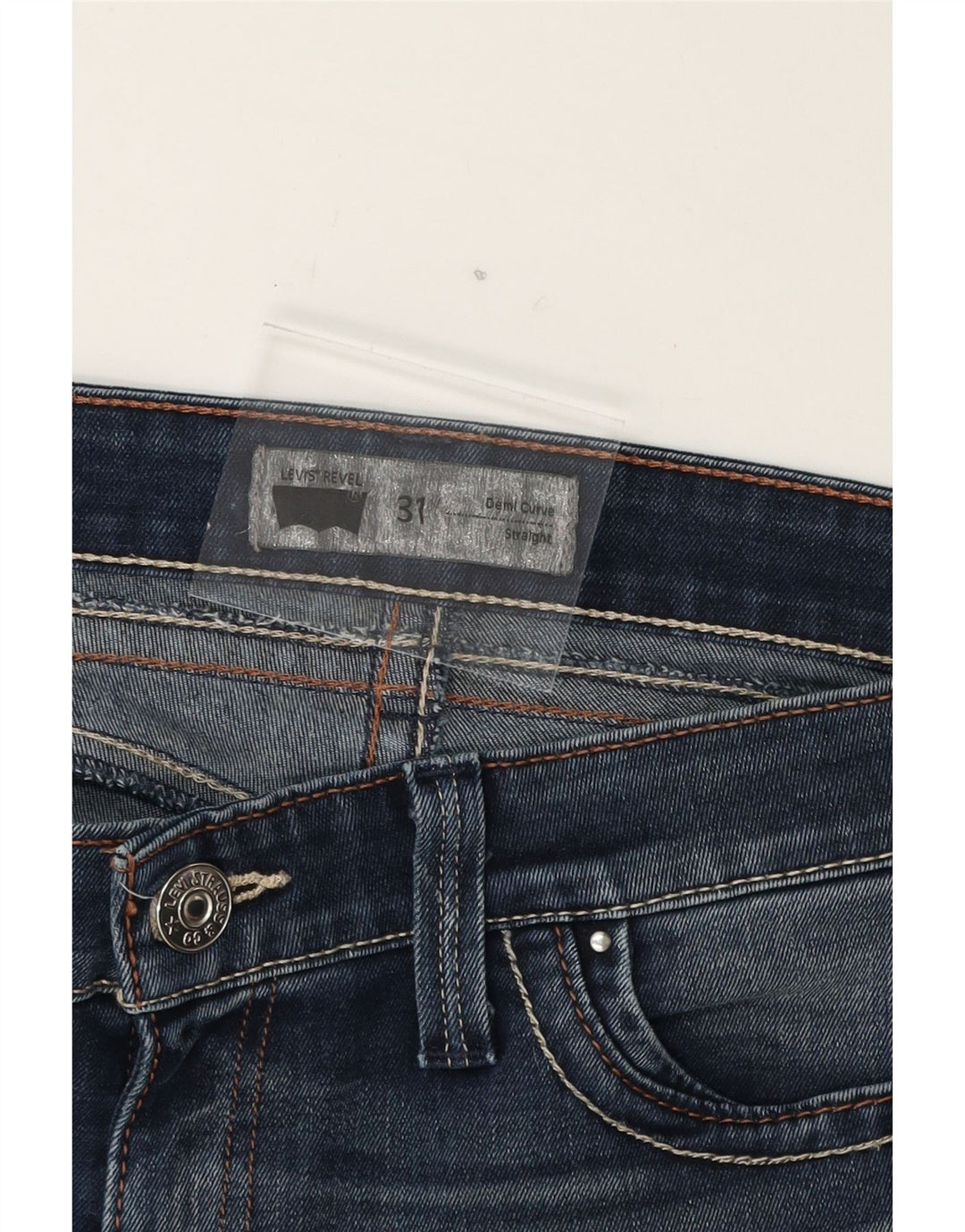 LEVI'S Womens Demi Curve Straight Jeans W31 L31 Blue Vintage Levi's and Second-Hand Levi's from Messina Hembry 