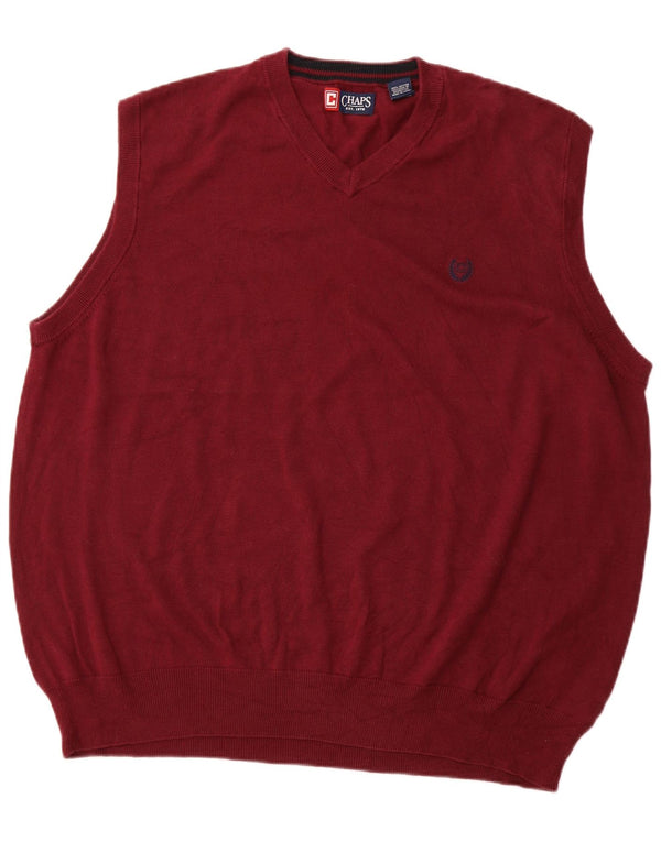 CHAPS Herren-Weste-Tanktop 3XL, kastanienbraune Baumwolle