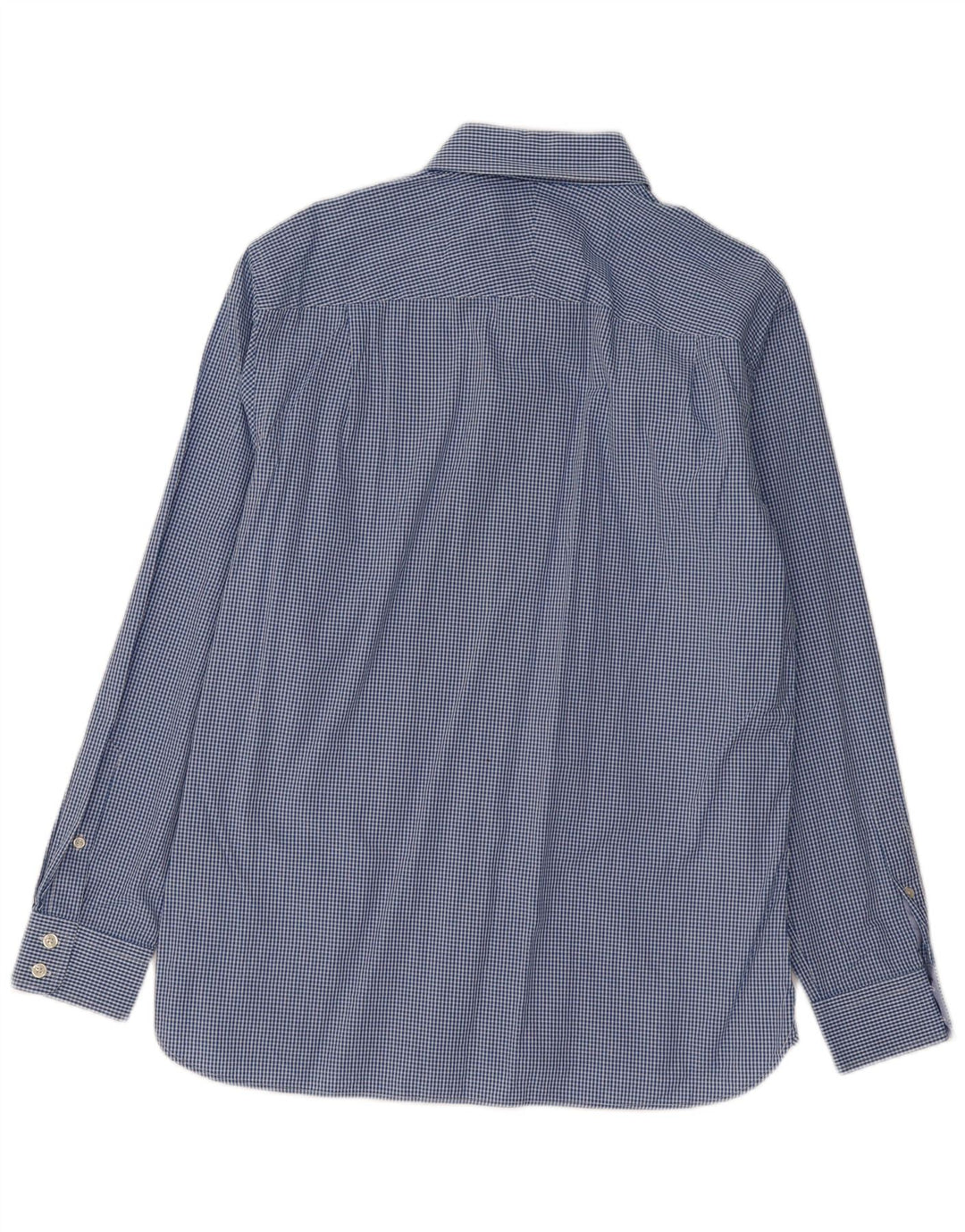 Jaeger Herrenhemd Größe 16 Large Blue Gingham
