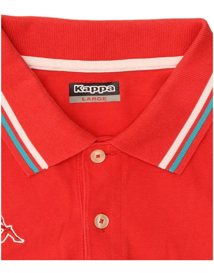 Kappa Herren Poloshirt Large Rot