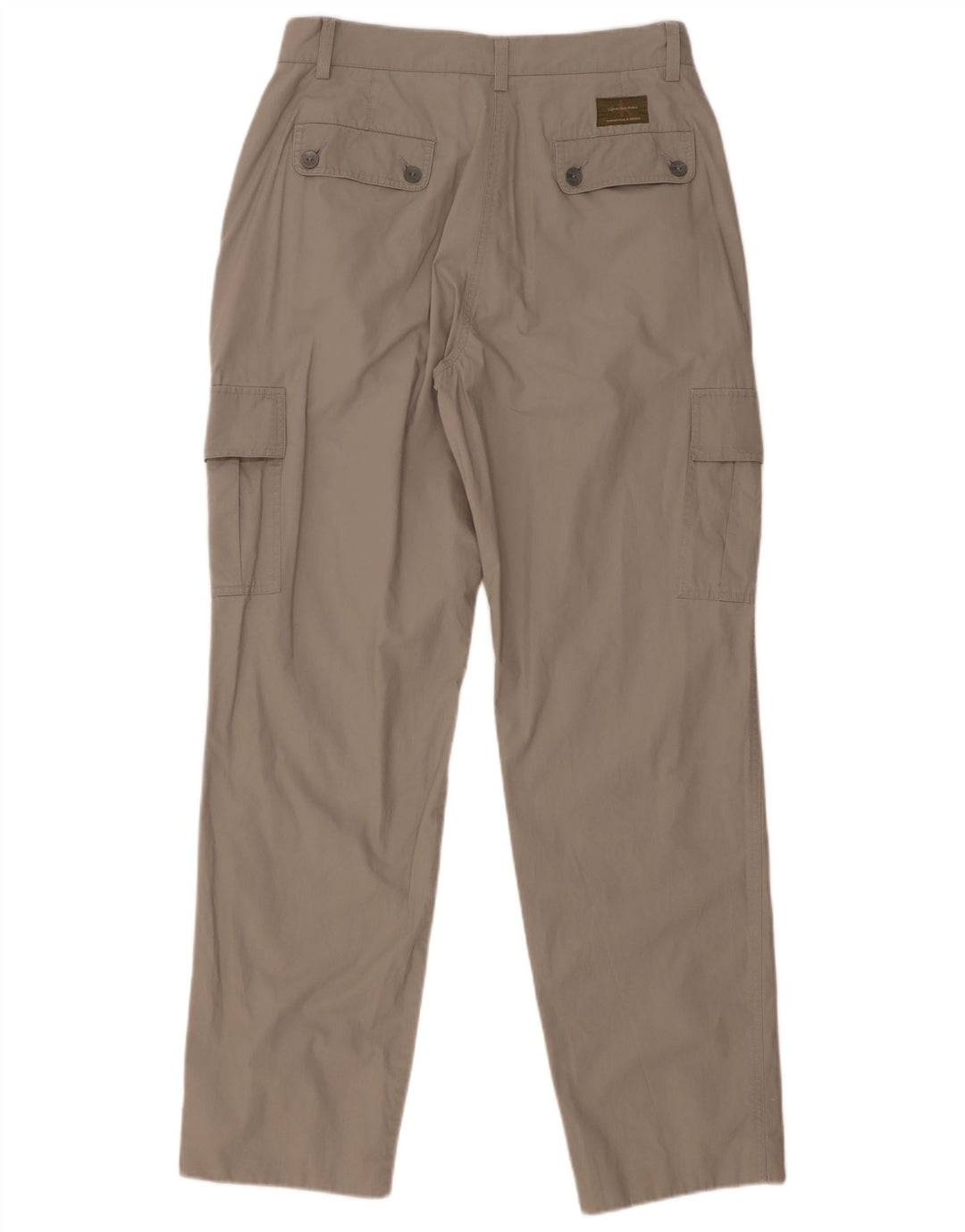 Calvin Klein Damen Gerade Cargohose W29 L32 Graue Baumwolle