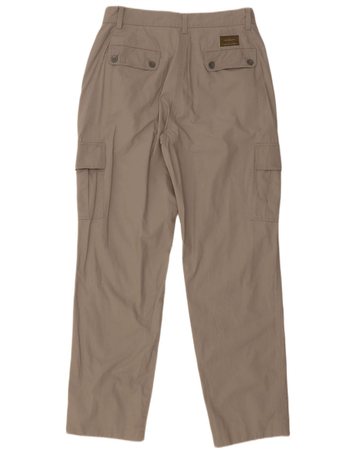 Calvin Klein Damen Gerade Cargohose W29 L32 Graue Baumwolle