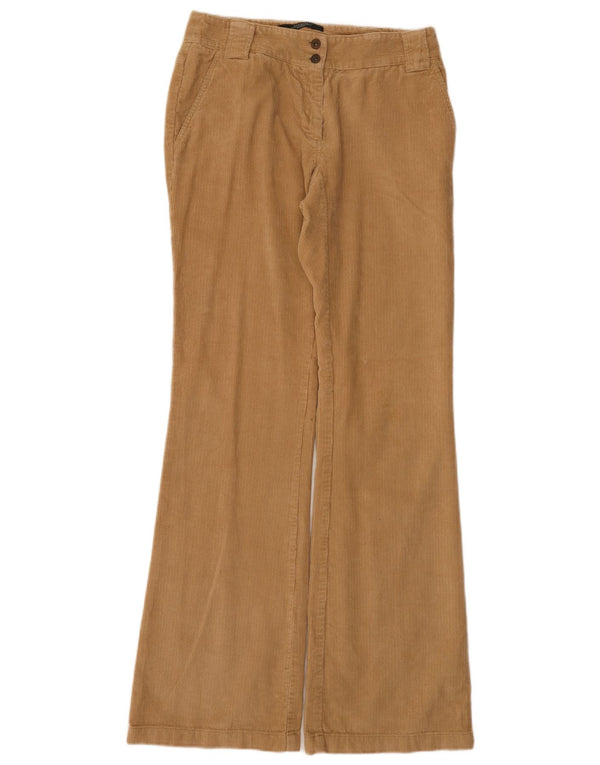 Max Mara Damen Weekend Flare Cordhose UK 8 Small W28 L33 Beige