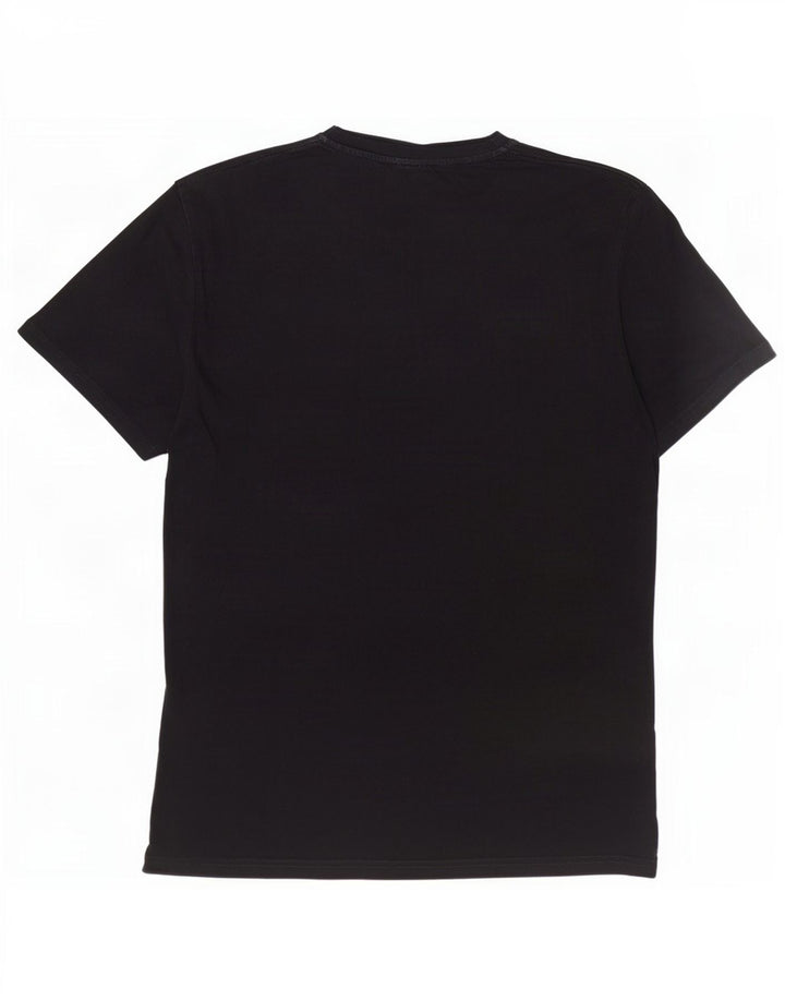 Ellesse Herren-T-Shirt mit Grafik, groß, aus schwarzer Baumwolle