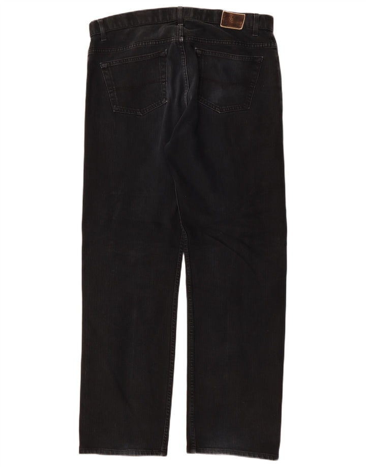 Marks & Spencer Herren Blue Harbor Straight Jeans W36 L31 Schwarze Baumwolle