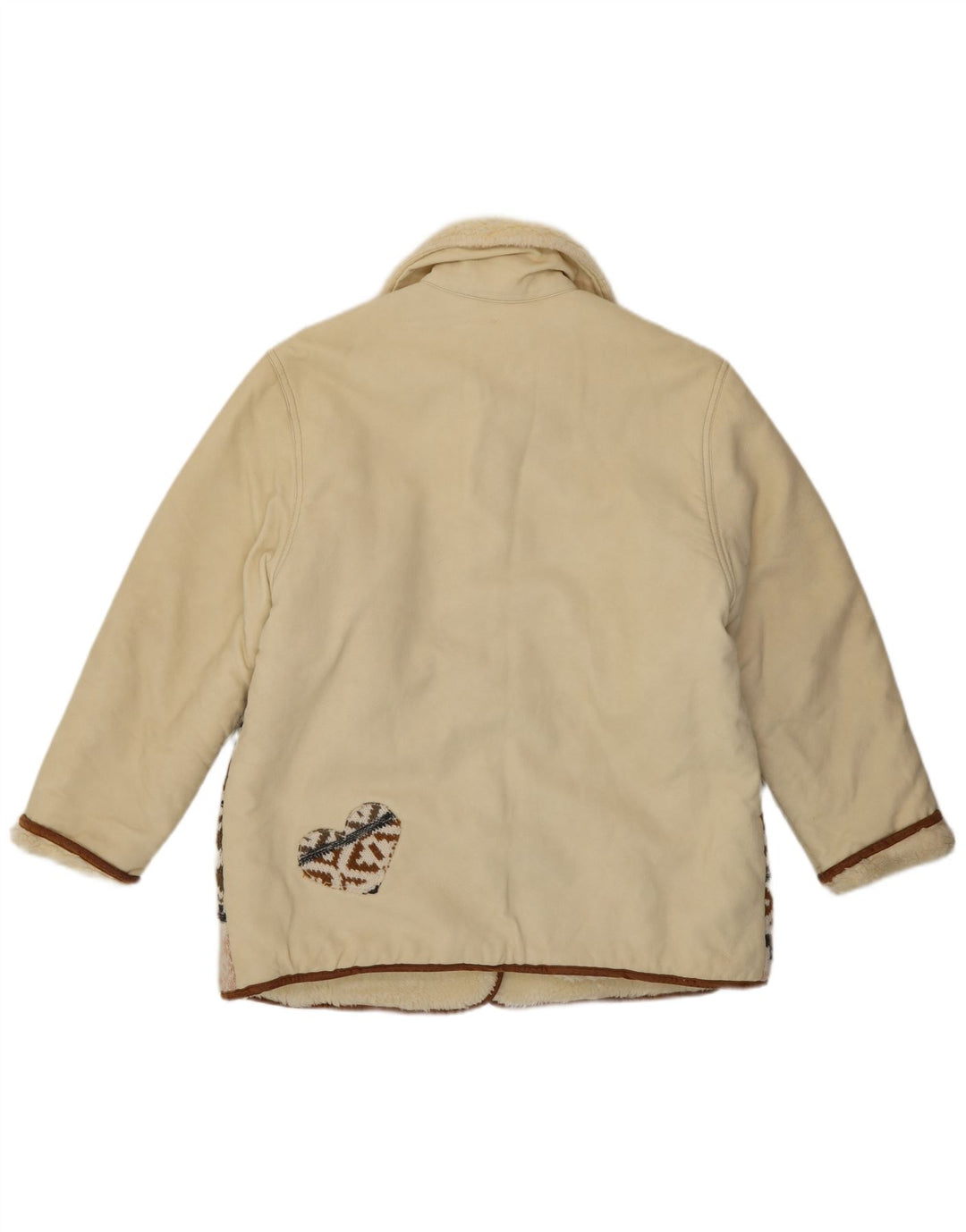 Vintage Damen Gemusterte Sherpa-Jacke EU 40 Medium Mehrfarbig Fair Isle