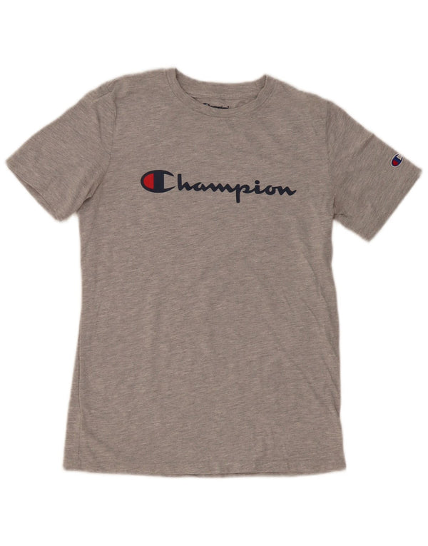 Champion T-Shirt mit Grafik für Jungen, 13–14 Jahre, XL, graue Baumwolle