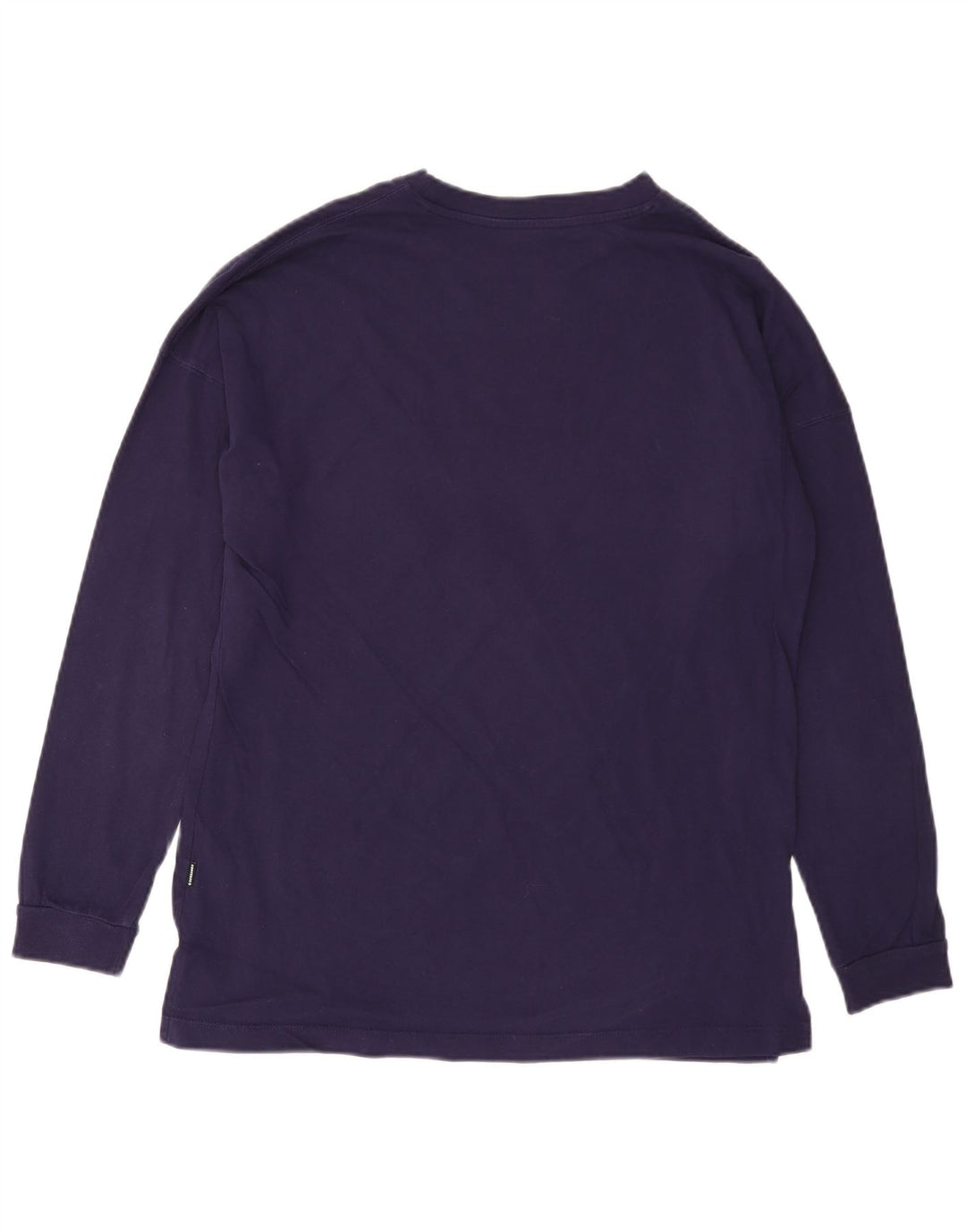 CONVERSE Damen Top Langarm UK 14 Mittellila Baumwolle