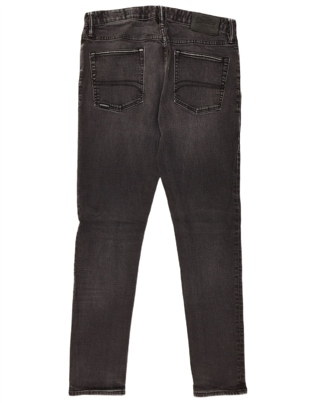 Superdry Herren Skinny Jeans W34 L29 Graue Baumwolle