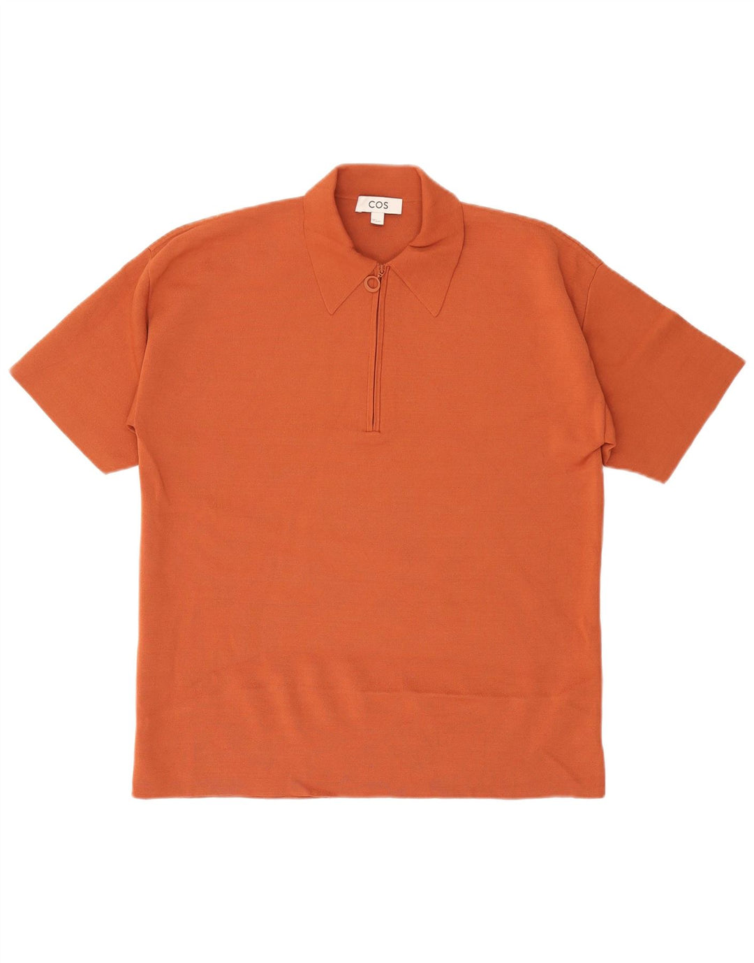 Cos Herren Poloshirt Small Orange Viskose