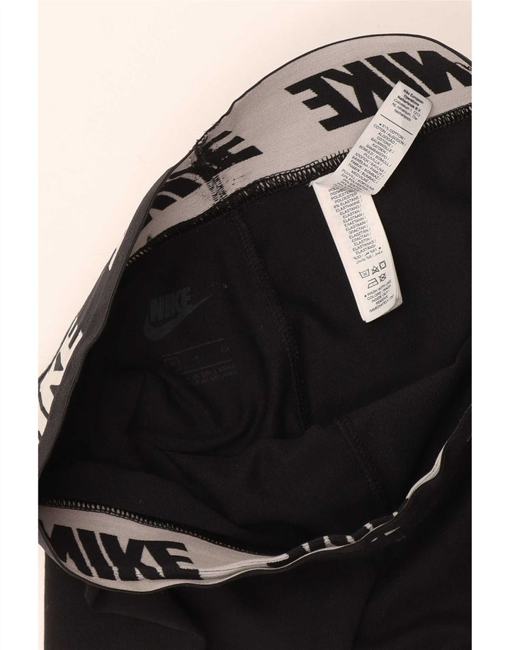 Nike Womens Graphic Leggings UK 10 Small Schwarz Polyester