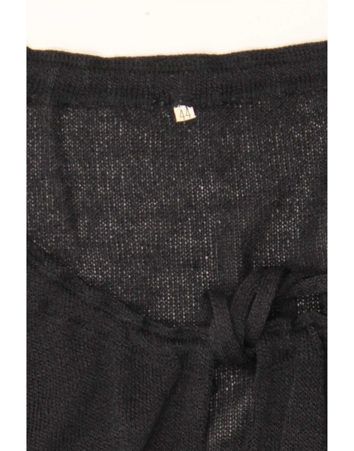 Vintage Damen LangarmBluse Top IT 44 Medium Schwarz