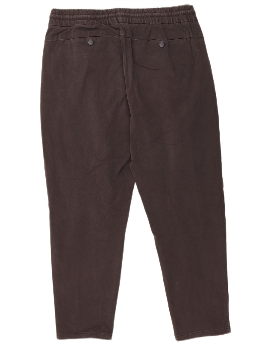 Zara Herren-PEGged-Cropped-Hose W32 L25 Graue Baumwolle