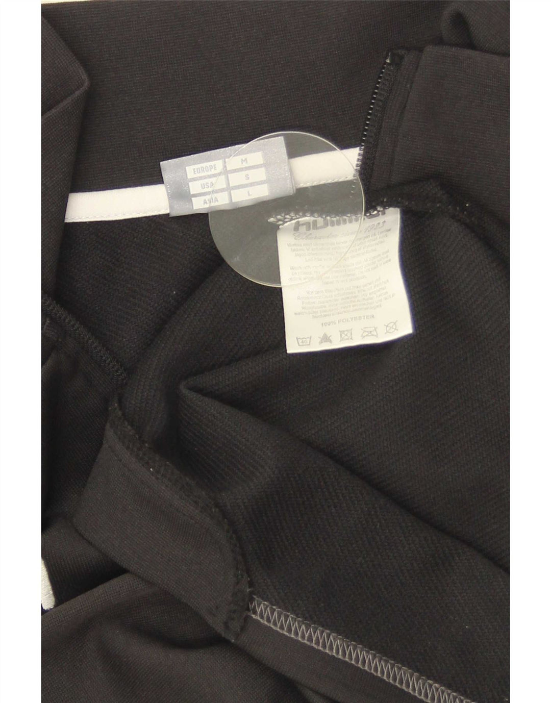Hummel Herren-Sweatshirt mit grafischem Reißverschluss, Mittelschwarzes Polyester
