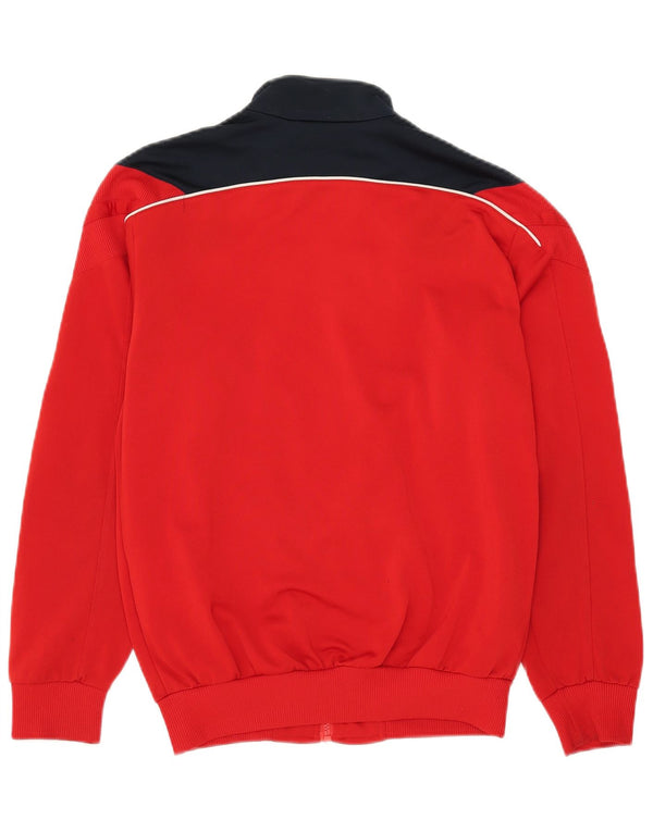 Adidas Jungen-Trainingsanzug-Top-Jacke, 13–14 Jahre, rotes Farbblock-Polyester