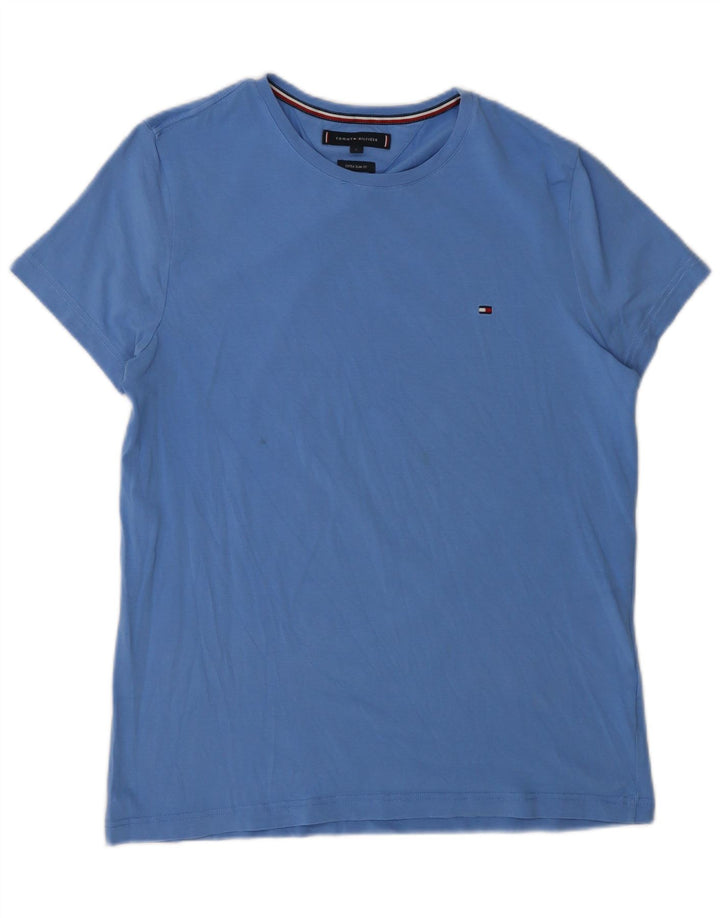 Tommy Hilfiger Herren Extra Slim T-Shirt Top Large Blau Baumwolle
